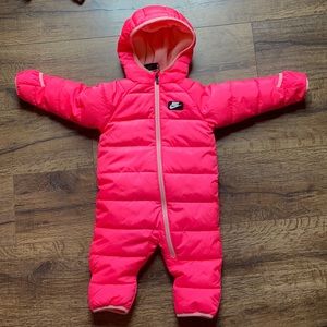 Pink Nike snow suit. No tears/stains. Gently used